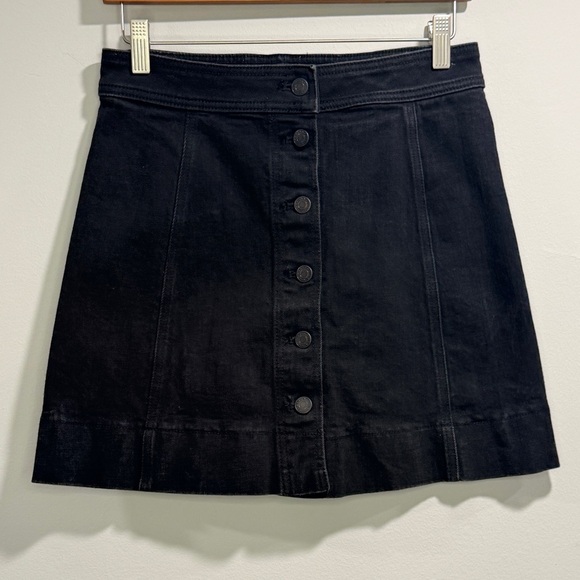 J. Crew Dresses & Skirts - J. Crew Mercantle Women's Black Button-Down Denim Mini Skirt Size 2
